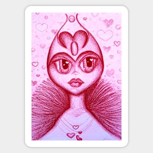 The Queen of Hearts Sticker